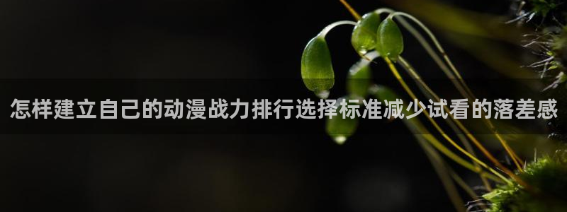 奇漫屋漫画章节:怎样建立自己的动漫战力排行选择标准减少试看的落差感配图